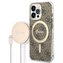 Nabíječka pouzdra Zestaw Guess GUBPP13LH4EACSW iPhone 13 Pro brązowy/hnědé pevné pouzdro 4G MagSafe Print