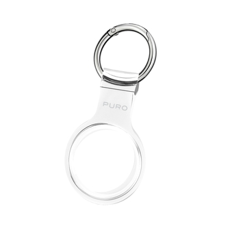 Pouzdro PURO NUDE – silikonová klíčenka Apple AirTag (průhledná)