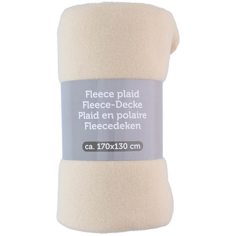 Fleecová deka 170x130 (krémová)