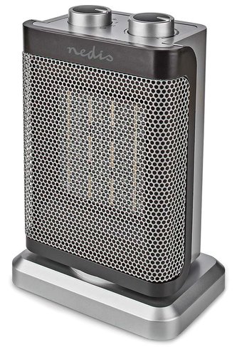 NEDIS keramický horkovzdušný ventilátor PTC/ termostat/ spotřeba 1500 W/ 2 tepelné režimy/ ochrana proti převrácení