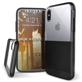 X-Doria Dash - pouzdro pro iPhone X (černá kůže)