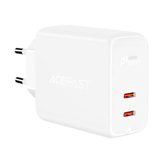 Nástěnná nabíječka Acefast A9 PD40W, 2x USB-C (bílá)