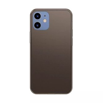 Pevné pouzdro s matným sklem Baseus s flexibilním rámem pro iPhone 12 mini černý (WIAPIPH54N-WS01)