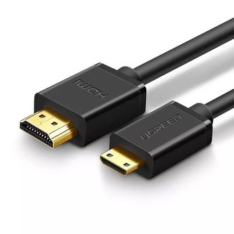 Uzelený kabel HDMI kabel - mini HDMI 19 pin 2.0v 4K 60Hz 30AWG 1.5m černý (11167)