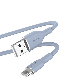 PURO ICON Soft Cable - USB-A na USB-C 1,5 m (Powder Blue)