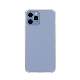 Baseus Frosted Glass Case Pevné pouzdro s flexibilním rámečkem pro iPhone 12 Pro Max White (WIAPIPH67N-WS02)