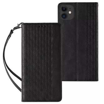Magnet Strap Case Case pro iPhone 13 Pouch Wallet Mini Lanyard Pendant Black