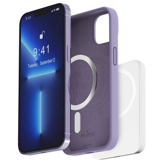 PURO ICON MAG - pouzdro pro iPhone 14 / 13 MagSafe (Tech Lavender)