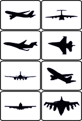 ARTEMISS Sada šablonek - letadla a stíhačky 512 Rozměr: F 8ks - 6,5x9cm