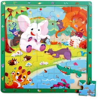 Top Bright - Dřevěná hra a puzzle Jungle (25 el.)