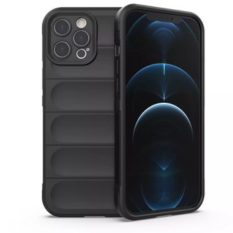 Pouzdro Magic Shield Case pro iPhone 12 Pro Max flexibilní pancéřový kryt černý
