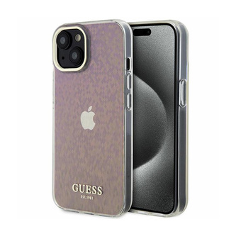 Guess IML Faceted Mirror Disco Iridescent - pouzdro pro iPhone 15 (růžové)