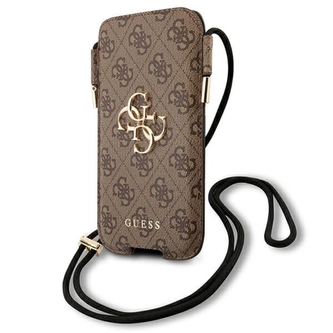 Guess 4G Big Metal Logo Pouch - L taška na telefon max. 6,7" (hnědá)