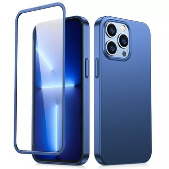 Zadní a přední kryt Joyroom 360 Full Case pro iPhone 13 Pro Max Tvrzené sklo modré (JR-BP928 modré)