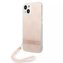 Guess GUOHCP14SH4STP pouzdro pro Apple iPhone 14 6,1" růžové/růžové pevné pouzdro 4G Print Strap