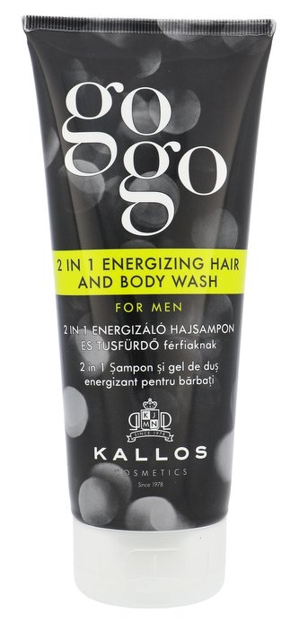 Kallos Posilující sprchový gel 2 v 1 pro muže GoGo (2-In-1 Energizing Hair And Body Wash For Men) 200 ml man