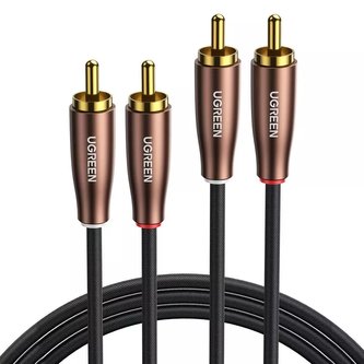 UGREEN kabel stereo audio kabel 2xRCA 3m hnědý (AV199 50135)