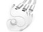 Kabel USB Baseus Bright Mirror 3w1 micro USB / Lightning / USB-C Biały