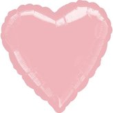 Balon foliowy metalik pastel różowy serce 43cm