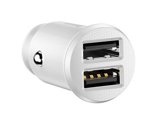 Autonabíječka Baseus Grain 2x USB 5V 3.1A bílá