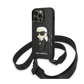 Karl Lagerfeld NFT Monogram Ikonik Patch - pouzdro pro iPhone 14 Pro (černé)
