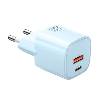 Charger GaN 33W Mcdodo CH-0154 USB-C, USB-A (blue) Charger GaN 33W Mcdodo CH-0154 USB-C, USB-A (blue)