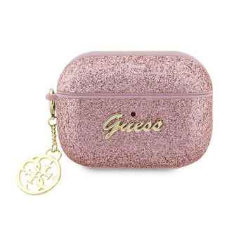 Guess 4G Glitter Flake - pouzdro pro Apple AirPods Pro 2 (růžové)