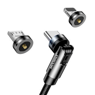 Magnetický nabíjecí kabel 3v1 1,2 m Joyroom S-1224X2 (černý)