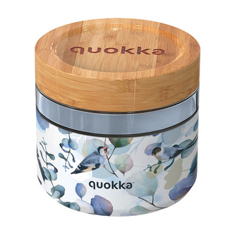 Quokka Deli Food Jar - Skleněná dóza na potraviny / lunchbox 820 ml (Blue Nature)