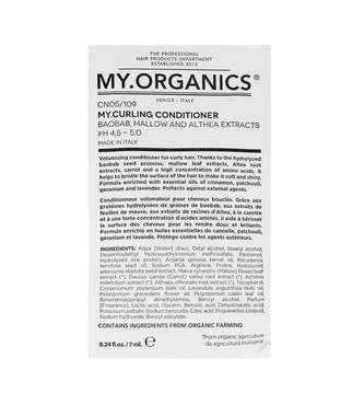 My.Organics My.Curling Conditioner objemový kondicionér pro kudrnaté vlasy 7 ml