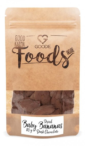Sušené baby banány v hořké čokoládě 80 g