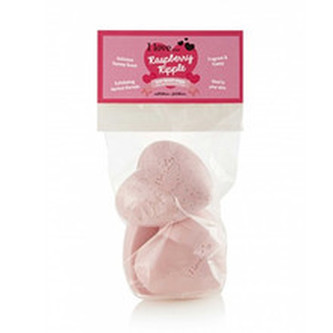 I Love Sada mýdel ve tvaru srdce s vůní malin (Raspberry Ripple Soap) 3 x 50 g woman
