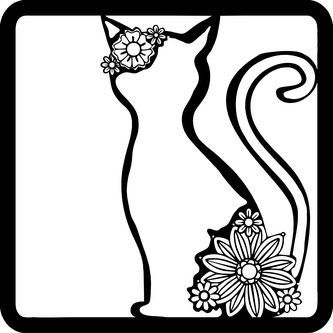 ARTEMISS Kočka - plastová šablona 479 (29x29cm) Rozměr: G 29x29cm