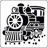 ARTEMISS Lokomotiva - plastová šablona 492 Rozměr: G 29x29cm