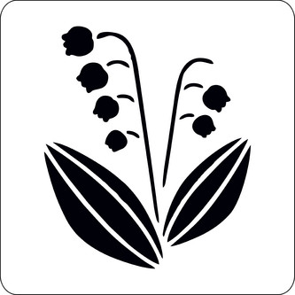 ARTEMISS Konvalinka - plastová šablona 491 Rozměr: E 29x29cm