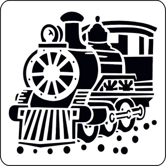 ARTEMISS Lokomotiva - plastová šablona 492 Rozměr: GS 14,5x14,5