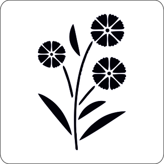 ARTEMISS Květina - plastová šablona 486 Rozměr: C 14,5x14,5cm