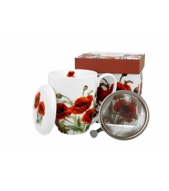 Porcelánový hrnek byliňák Classic Poppies 360 ml v dárkové krabičce