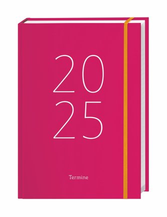 Tages-Kalenderbuch A6, pink 2025
