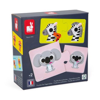 Janod Puzzle Duonimo Nájdi protiklady zvieratká 24 ks Janod Puzzle Duonimo Nájdi protiklady zvieratká 24 ks