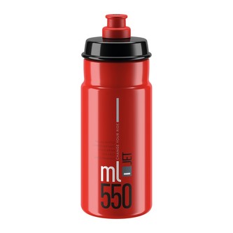 lahev ELITE Jet Clear červená, šedé logo 550 ml