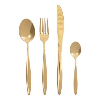 Sada příborů | LIVADI | zlatá | 24 kusů | 890715 Homla