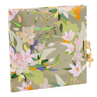 Deník 17x17 cm Royal Lilly green 44488 Royal Lilly green GOLDBUCH