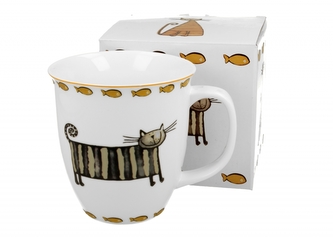 Porcelánový hrnek Classic cats 650 ml v dárkové krabičce