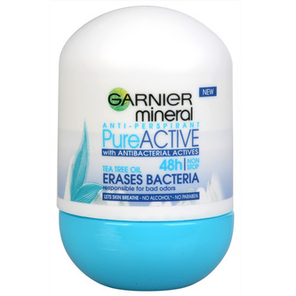 Garnier Minerální Antiperspirant Roll-On 48H Pure Active 50 ml woman