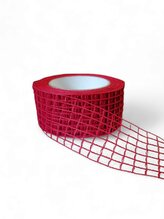 Jutavá stuha klasik 5 cm červená