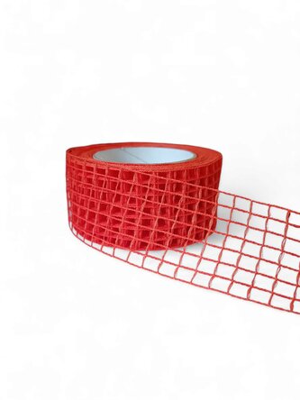 Jutavá stuha klasik 5 cm tmavě oranžová