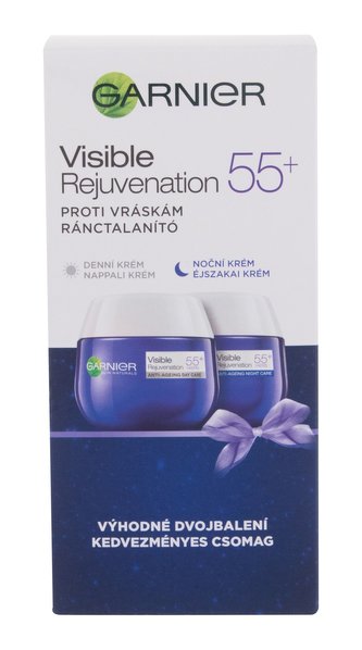 Garnier Dárková sada denního a nočního krému proti vráskám 55+ Essentials (Anti Wrinkle Day & Night Cream) 2 x 50 ml woman