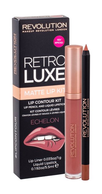 Revolution Luxusní matná retro sada na rty (Retro Luxe Matte Kits) 5,5 ml Luxusní matná retro sada na rty (Retro Luxe Matte Kits) 5,5 ml - Odstín Echelon woman