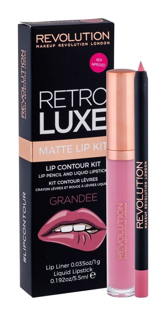 Revolution Luxusní matná retro sada na rty (Retro Luxe Matte Kits) 5,5 ml Luxusní matná retro sada na rty (Retro Luxe Matte Kits) 5,5 ml - Odstín Grandee woman